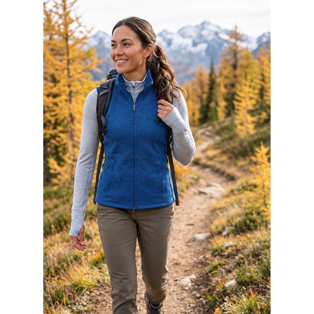 Ibex Carrie Merino Wool Full Zip Vest Teal Blue S Gorpcore Hike Outdoors Layers